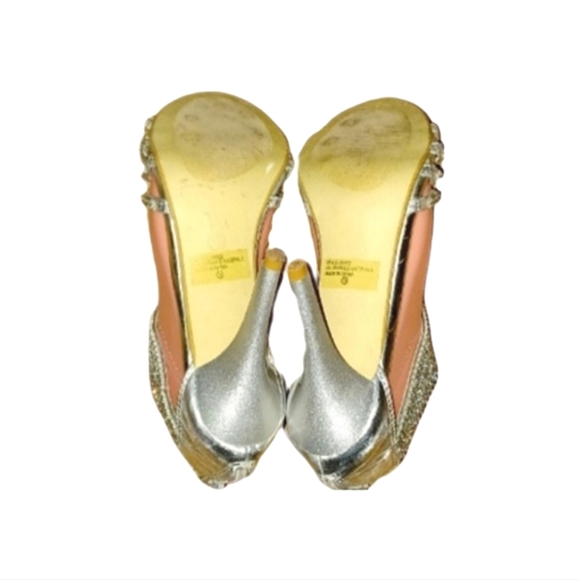 Deb Silver Rhinestone Fancy Women's Heels - Picture 5 of 6